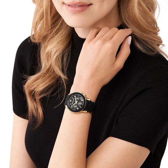 Michael Kors Matte Black Chronograph Wristwatch Style MK5191 BRAND NEW BATTERY - Picture 17 of 17